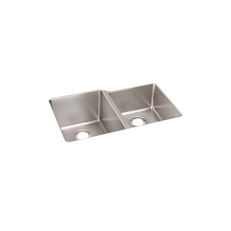 Elkay Lustertone Iconix 18Ga Ss 31.3X20.5X9 Double Undermt Sink ELUH3120RT
